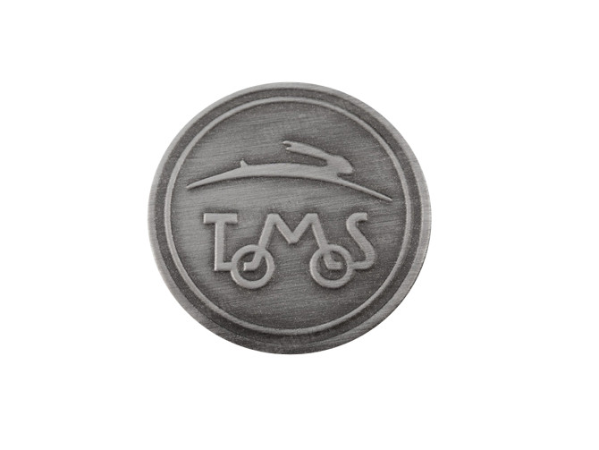 Aufkleber Tomos logo rund 50mm RealMetal® Silber main